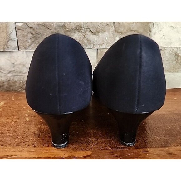 Aix Flex Black Open Toe Heel Size 8  Dress or Casual - Picture 6 of 10